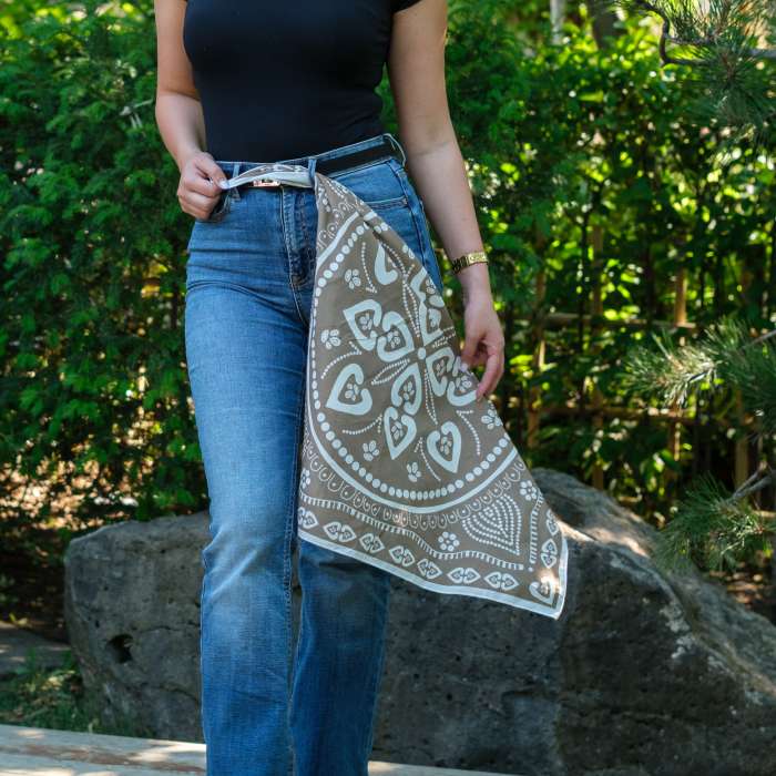 ბენდენა ქართული პრინტი ორნამენტი ქუდი ბენდენები ტრადიციული